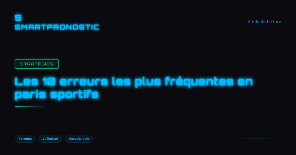 Les 10 erreurs les plus fréquentes en paris sportifs