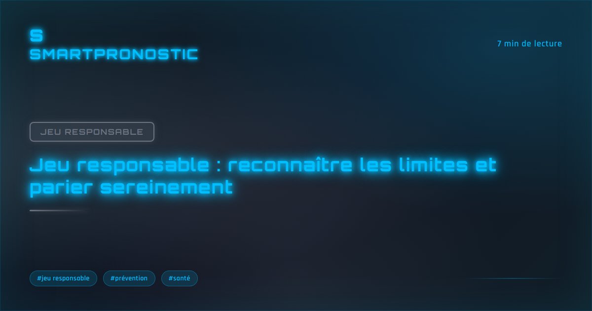 Jeu responsable : reconnaître les limites et parier sereinement