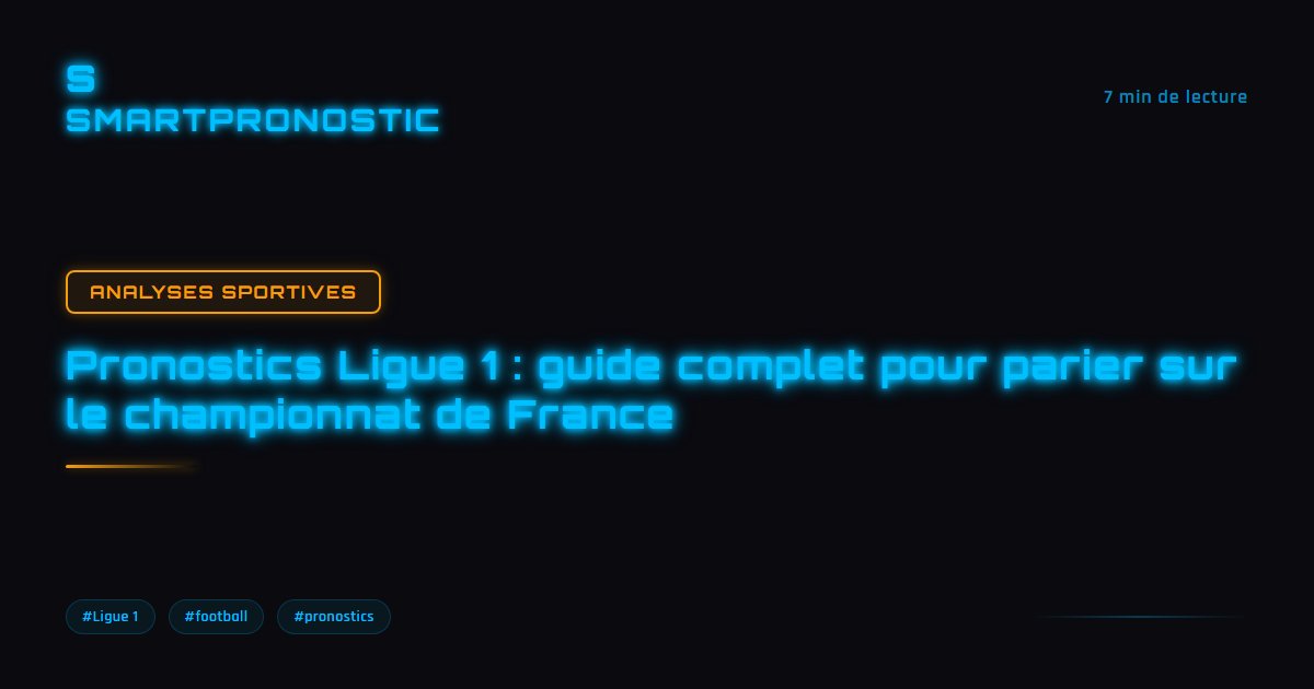 Pronostics Ligue 1 : guide complet pour parier sur le championnat de France